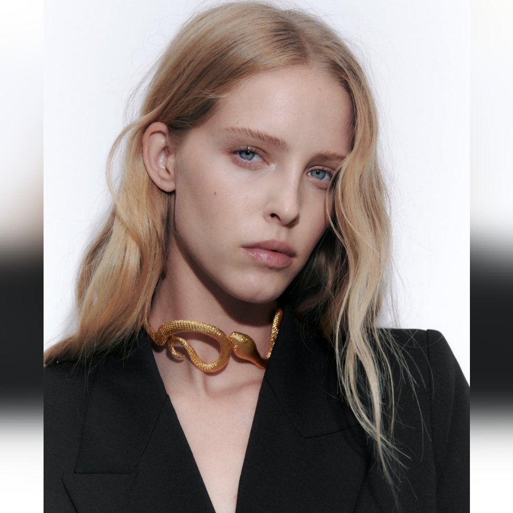 ZARA SNAKE SERPENT CHOKER NECKLACE